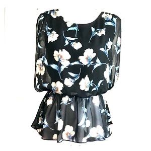 Papaya sleeveless floral print blouse